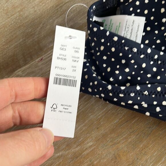 J Crew Strappy twist bikini top in dot Womens Size‎ 2X - Picture 4 of 6